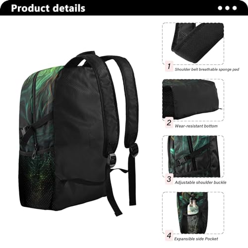 Mochila Plegable Ligera SUABO Dragón Verde para Senderismo miniatura 2