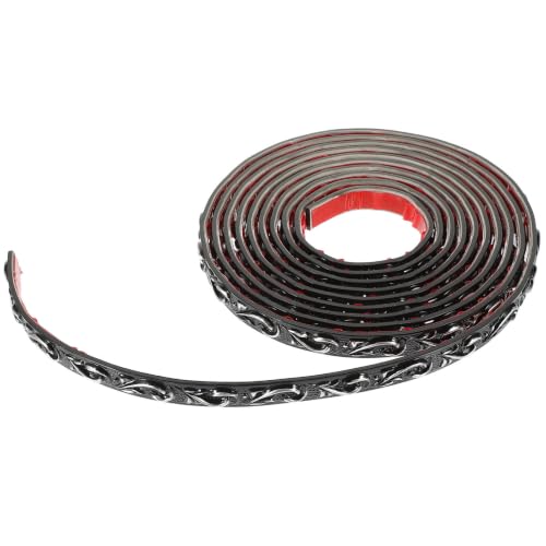Tira autoadhesiva de PVC negra para molduras de pared y marcos de espejo de 5 metros flexible 2