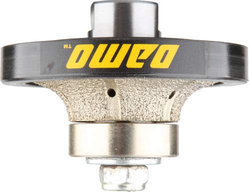 DAMO 1/2 inch Demi Bullnose Half Bullnose Roundover Medium Diamond Hand Profiler Router Bit Profile Wheel with 5/8-11 Thread for Granite Concrete Marble Countertop Edge 