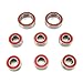 TRB RC Ceramic Wheel Hub Bearing Kit Red for Traxxas 4x4 Slash Rustler