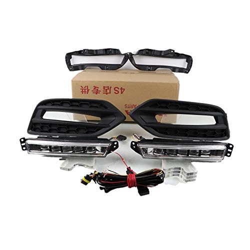 July King 5LEDs Daytime Running Light for Honda Vezel HRV HR-V 2018+, 6000K LED Front Bumper DRL with Streamer Yellow Turn Signals Light