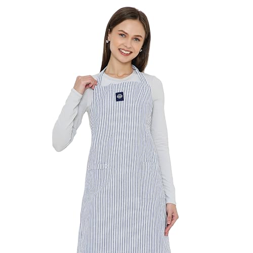 Encasa Homes Kitchen Apron for Women with Pockets & Towel Holder | Size 27