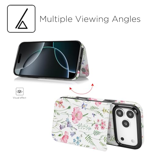 uCOLOR for iPhone 18 Pro/17 Pro Wallet Case with Card Holder Pink Flowers by uCOLOR - Used condition - Image 6