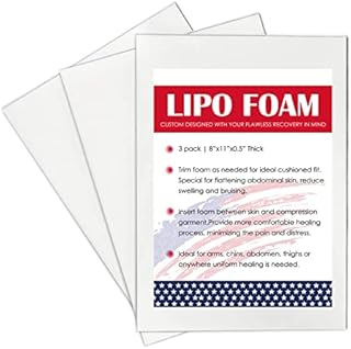 3 Pack Lipo Foam Pads - Post Surgery Ab Board Liposuction Surgery Flattening Abdominal Compression Lipo Foam Sheets 8" x 11"