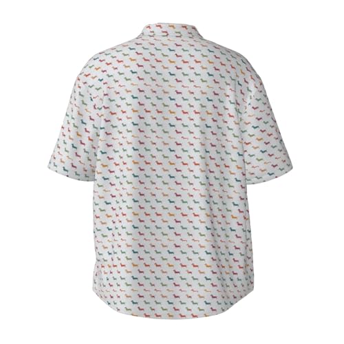Chemise à manches courtes pour homme imprimé teckels doux - 7