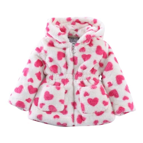 Toddler Girls Fleece Jacket Bear Ear Zip Up Hoodie Fall Winter Leopard Warm Hooded Coat Kid Thick Outerwear with Pocket