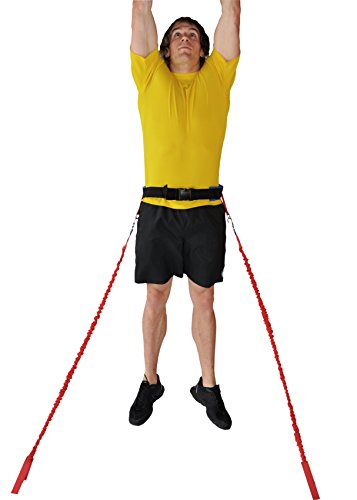 SPEEDSTER Sky Leaper for Vertical Jump Training - 2 Heavy Resistance Lightning Cords & Waist Belt