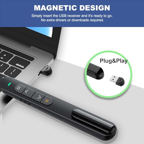 qui presentation clicker for powerpoint rf 24ghz usb wireless presenter remote with volume control powerpoint clicker slide advancer for mac windows laptop keynote