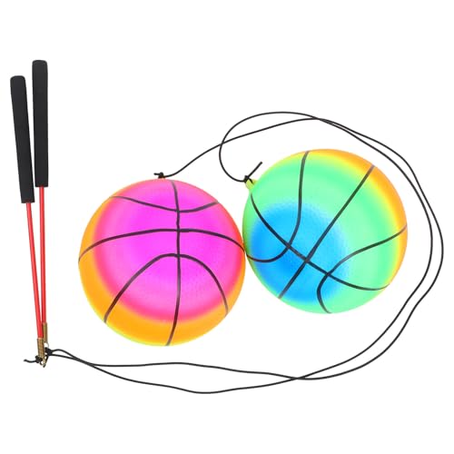 POPETPOP Cordless Jump Rope Machine Weighted Fitness Ball Set Jump Rope Mat Rainbow Fitness Balls Exercise Equipment for Men Women