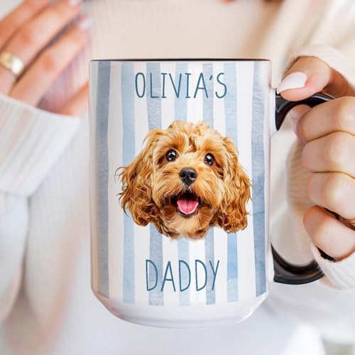 Taza personalizada Día del Padre con foto y texto miniatura 7