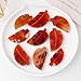 KatLin Natural Healing Stone Red Agate Leaf Shape Carving Carnelian Gemstone Crafts for Necklace Jewelry Making Ornaments (Color : 3-5CM, Size : 1PC)