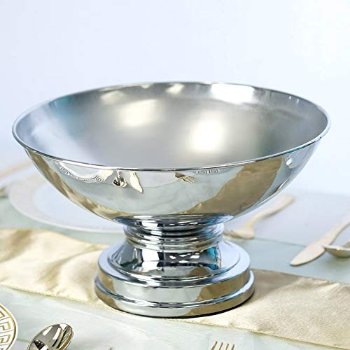 Balsacircle 12-Inch Tall Silver Compote Bowl Centerpiece Pedestal Table Vase - Wedding Party Table Home Decorations #TOP7