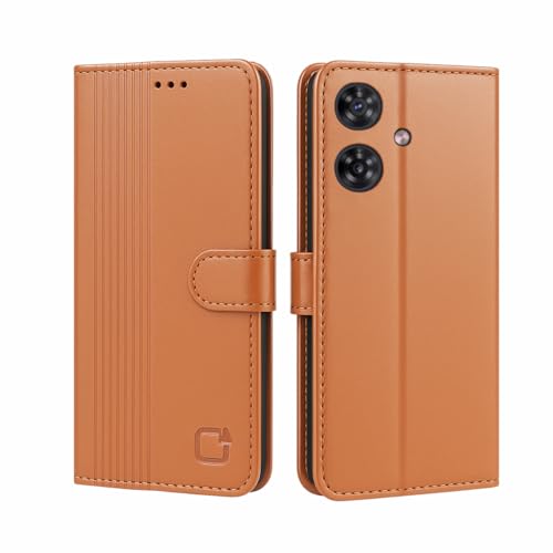 Image of AIBEX Shock Proof Flip Compatible for Motorola G54 / Motorola G64 5G Flip Cover Leather Finish | Inside TPU with Card Pockets | Wallet Stand | Complete Protection Flip Case- Brown