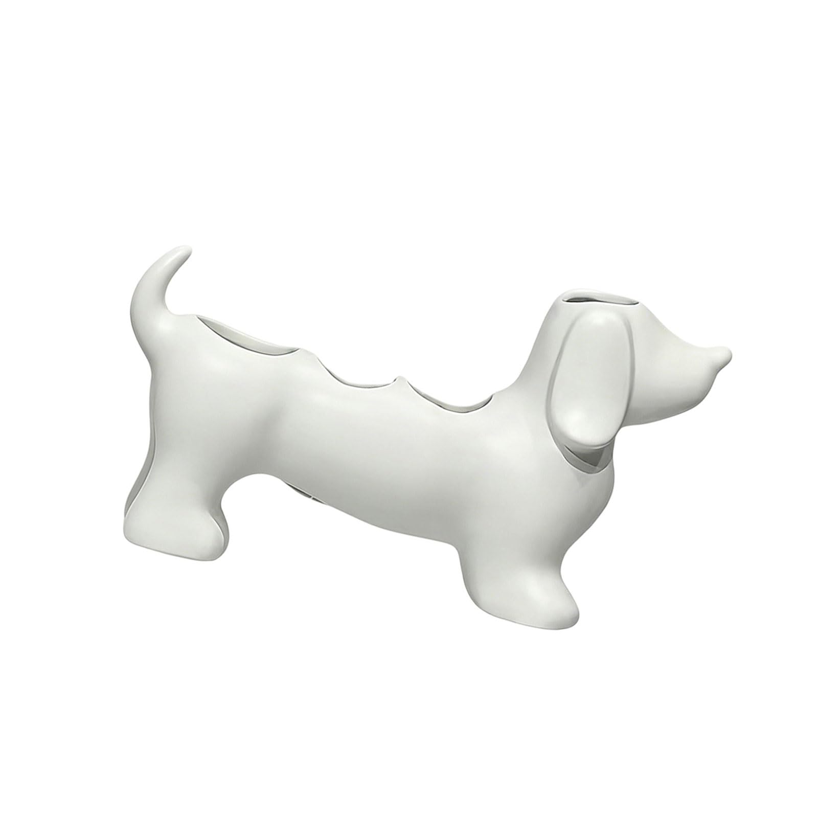 3D Print Toothbrush Toothpaste Holder Fun Dachshund Shape Space Saving Countertop Organizer Rack for Bathroom Sink Essential Dog Toothbrush Stand