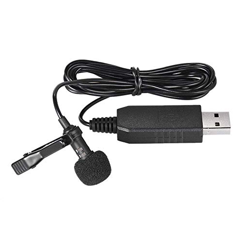 Andoer USB Mic Microphone 150cm Portable Mini Stéréo omnidirectionnelle à Pince pour Ordinateur PC
