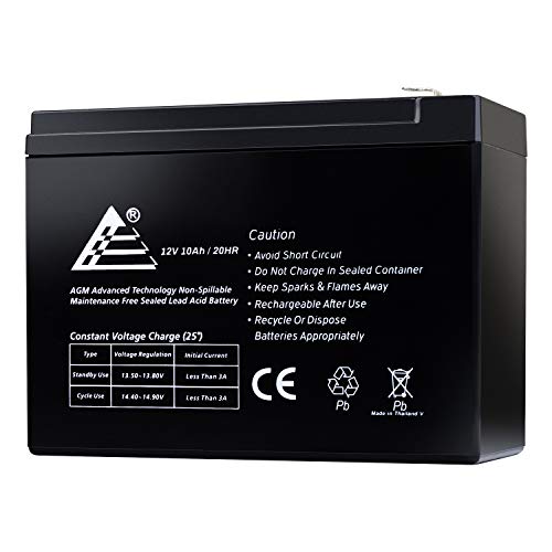 12V 10Ah Sla Rechargeable Battery - F2 Terminals #TOP1
