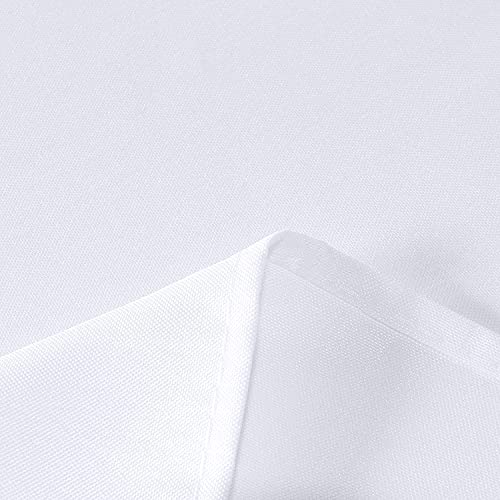 Image of sancua Rectangle Tablecloth - 70 x 90 Inch - Stain and Wrinkle Resistant Washable Polyester Table Cloth, Decorative Fabric Table Cover for Dining Tables, Buffet Parties and Camping, White