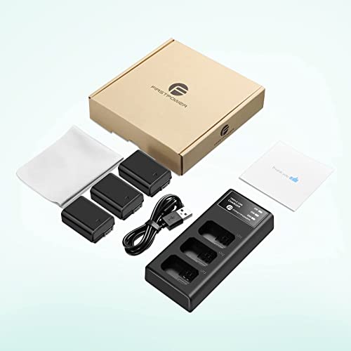 Firstpower Np-Fw50 Battery 3-Pack And Triple Slot Charger For Sony A6000 A6300 A6400 A6500 A7 A7Ii A7Rii A7Sii A7S A7S2 A7R A7R2 A5100 A5000 Rx10 Rx10Ii #TOP7