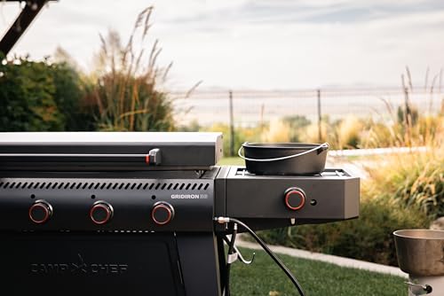 Image of Camp Chef Gridiron Pro- 36 inch Outdoor Griddle Grill with Side Burner, Flamethrower Ignition & Hinged Lid - Premium 36 inch Flat Top Grill for Outdoor Cooking