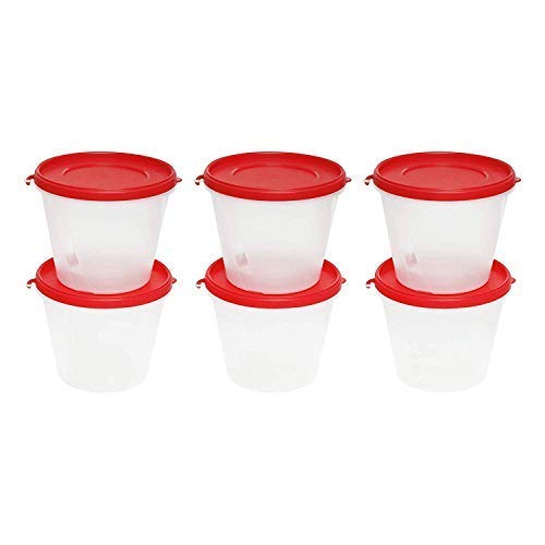 Image of Cutting EDGE Nesterware Food Storage Container for Pulses, Sugar, Tea, Cereals - 1L (RED, 6)