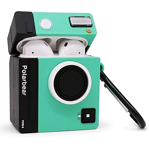 Image of PEFKO PSS121 AirPods Pro Soft Silicone Protective Case 3D Design Shockproof Case Cover with Anti-Lost Metal Keyring Compatible for Apple AirPods Pro (Polar Bear)