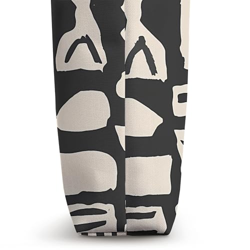 Bolso tote auténtico de telas africanas con diseño minimalista miniatura 3