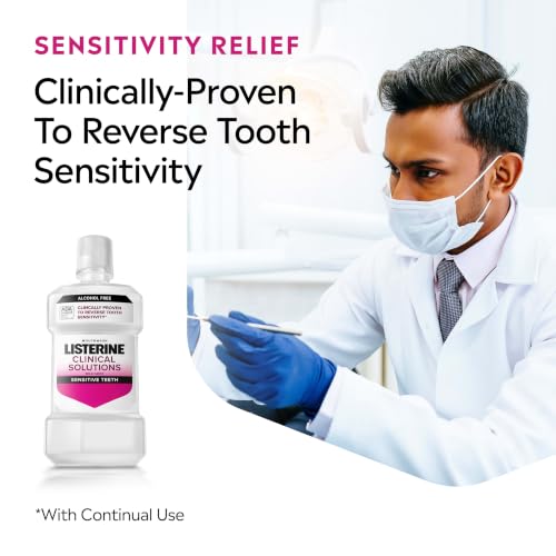 Image of Listerine Clinical Solutions Sensitive Teeth Mouthwash, 16.9 fl. oz /500 mL