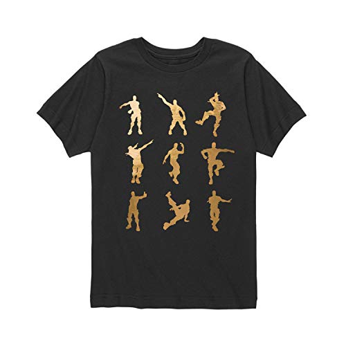 Instant Message - Dance Emotes Gold Foil - Gaming Gamer Youth Short Sleeve Graphic T-Shirt
