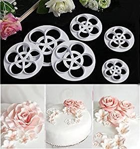 6Pcs/Set The Perfect Rose Ever Cutter/Cake Decorating Gumpaste Flowers Rose Ever Small Cutter Cookie Cutters