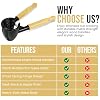 Iconikal Heavy Duty Metal Body Wood Handle Plier Nutcracker, Black & Maple - Easy Walnut Cracker for Pecans, Almonds Nuts