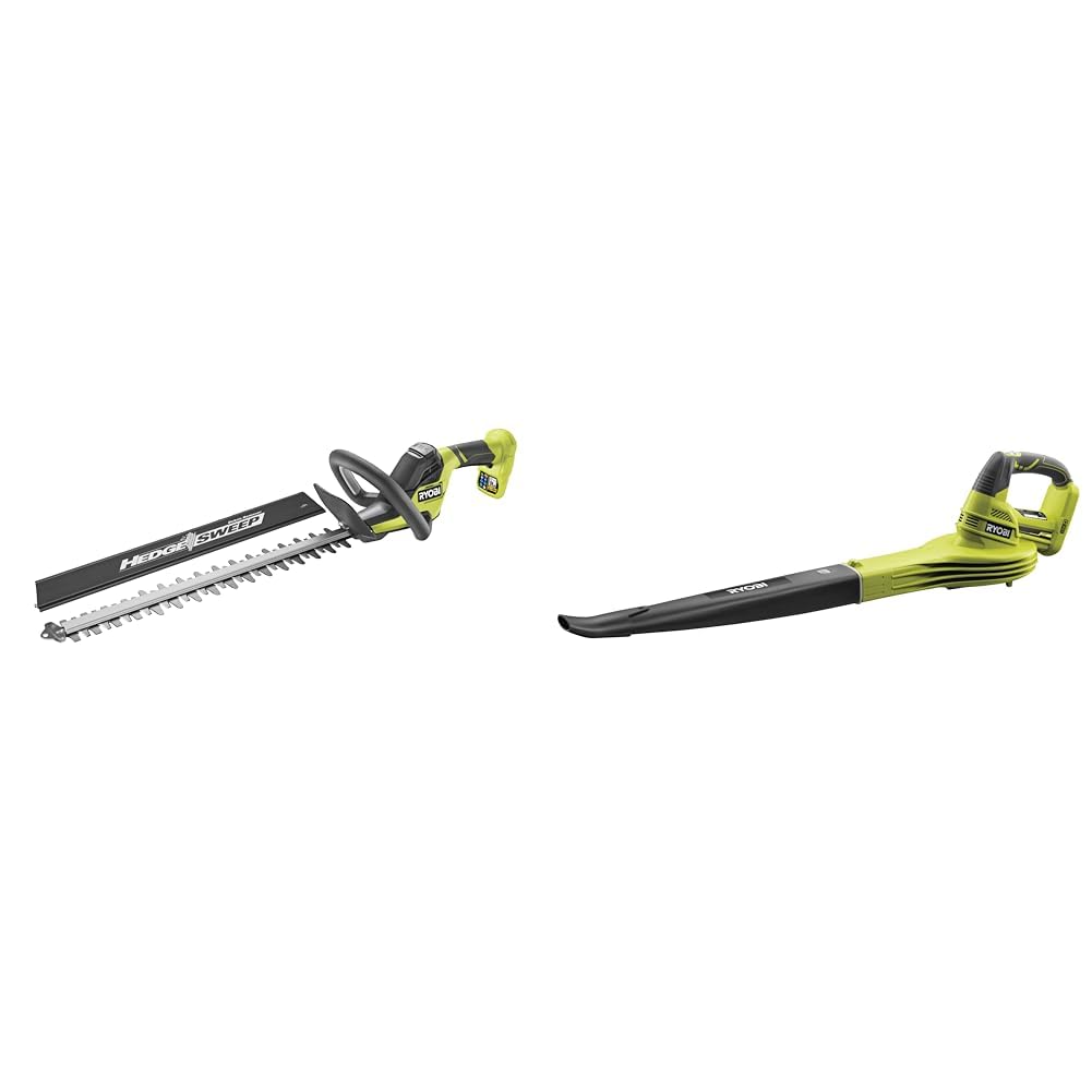 Taille-haies RYOBI 18V One+ 50cm et souffleur pour nettoyer le jardin