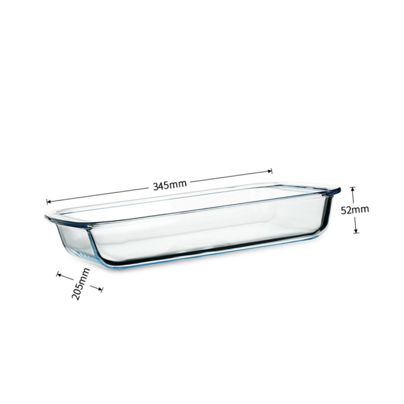 Glas backform Hitzebeständig Anti rost Mikrowellengeeignet Servierplatte Für Ofengebrauch Skandinavischer Stil Küchenhelfer