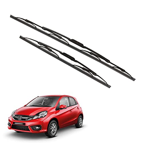 Image of Kylo Windshield Wiper for Brio /Conventional and Traditional Metal Type Windshield Water Repellency Scratch Proof Metal Wiper Blades Suitable for Brio (Driver Side - 22 inch, Passenger Side - 15 inch)