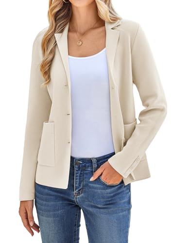 KANCY KOLE Women Long Sleeve Knit Blazer Dressy Casual, Fashion