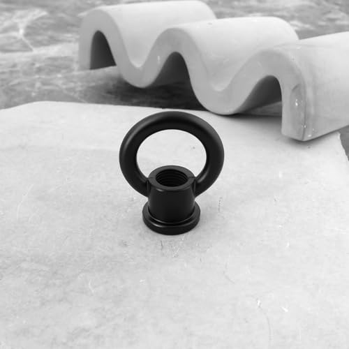 SG Store 4 Stück Schwarz M10x1.0 Ringmuttern 29x35mm Geeignet für Kristall-Lampen Kerzenhalter LED-Lampen Traditionelle Kronleuchter 15kg Maximale Tragkraft