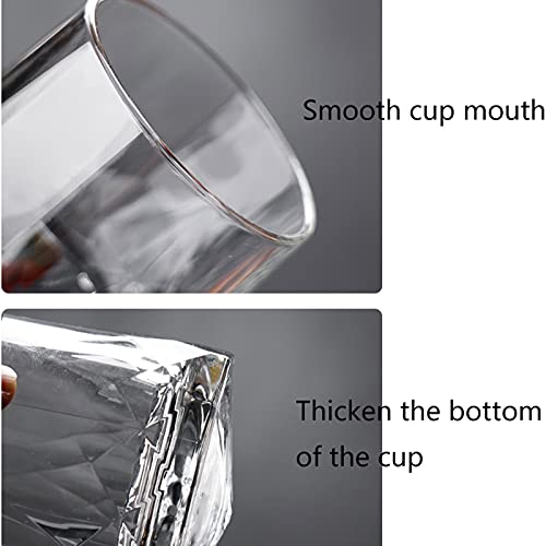 Set de 6 vasos de vidrio 9 oz para whisky y vino miniatura 3