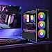 STGAubron Gaming PC Desktop, AMD Ryzen 5 2600 up to 3.9G, GeForce RTX 2060 6G, 16G DDR4, 512G SSD, WiFi 6, BT 5.0, RGB Fan x6, Windows 11 Home
