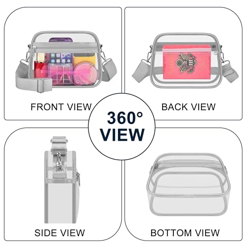 Image of Oraben Clear Bag for Stadium Events Clear Purse Stadium Bag Satchel Handbags for Sports Events Concerts Festivals | Stadium Approved