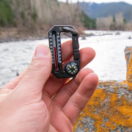 Sun Company HikeHitch 2 Brújula y Termómetro con Mosquetón miniatura 4