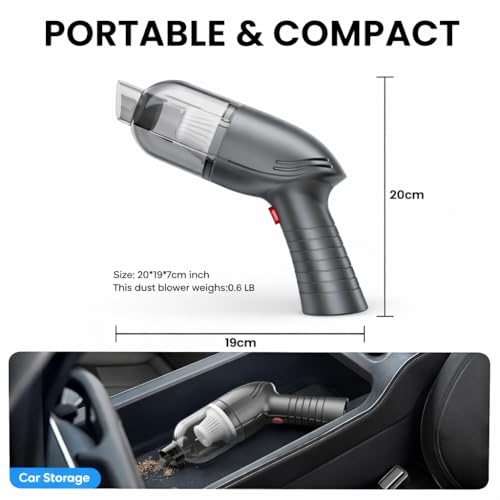 Image of QLECT 12kPA Powerful Suction 60W Wireless Hand Vacuum 3-in-1 Wireless Portable Vacuum Cleaner, BLDC Motor HEPA Filter, Compact & Lightweight for Car, Home use, & Pet Hair