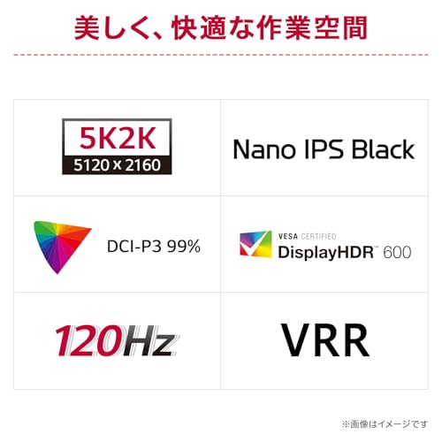 undefined LG ウルトラワイドモニター LG UltraFine™ Display 40U990A-W 39.7インチ/5120×2160(2500R曲面型)/120Hz/Nano IPS Black/DCI-P3 99%/DisplayHDR 600/Thunderbolt 5 (In/Out)対応モデル/PD 最大96W給電/HDMI×2/DisplayPort/USB Type-C/LAN端子/VRR の商品画像 5