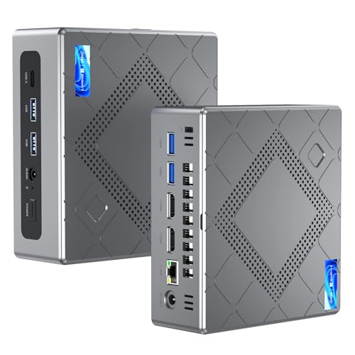 NiPoGi CK10 Mini PC Ιntel Core i5-12450H (8C/12T, bis zu 4,40 GHz), 32 GB DDR4 1 TB M.2 NVMe SSD Mini Desktop Computer WiFi 6, BT 5.2, 2X HDMI+VGA, 4K Triple Display für Büro/Zuhause/Geschäf