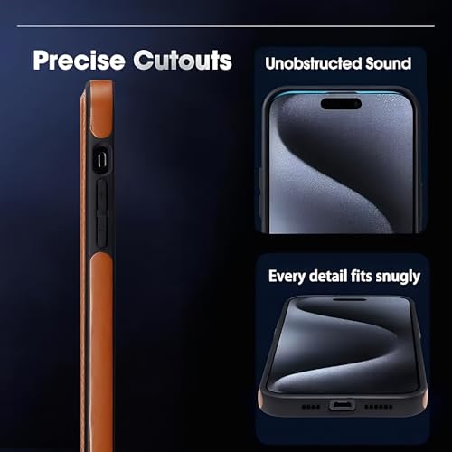 Étui de téléphone en cuir de luxe iPhone 12 Pro rouge à support magnétique - 3