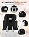 NatuFuse Baby Diaper Bag Backpack, Expandable Baby Bag for Girl Boy, Travel Diaper Backpack with Insulated Pocket, Changing Pad, Quilted Diaper Bag for Mom Dad, Newborn Baby Essentials Must Have Black