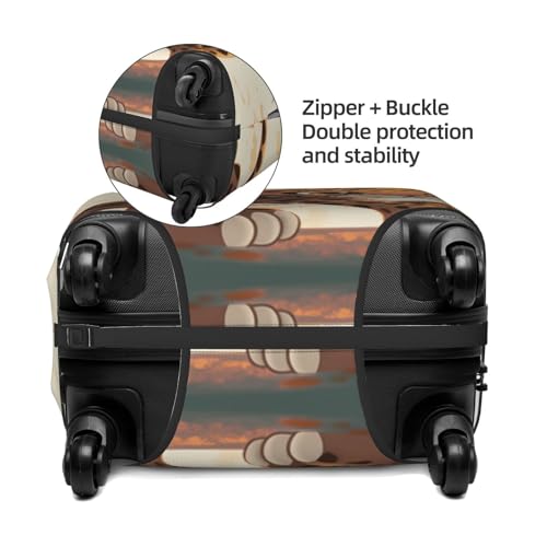 Cute Baby Jaguar Travel Luggage Cover Suitcase Protector Washable Elastic Suitcase Cover Anti-Scratch Luggage Protector Small Travel Suitcase Baggage Cover Fits 18-32 Inch Suitcase4