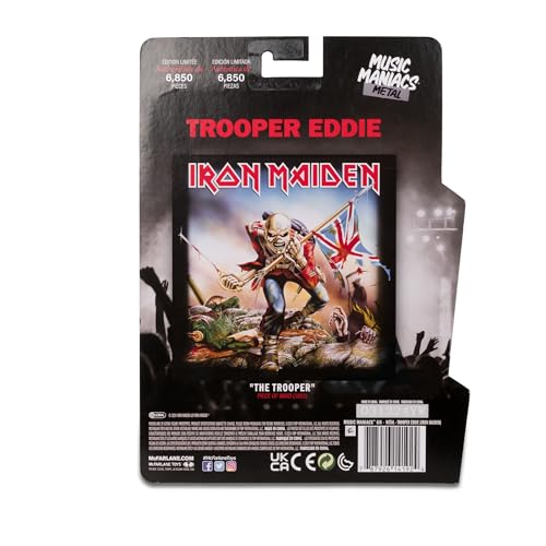 McFarlane Music Maniacs WV2 de 15 cm - Metal - Trooper Eddie (Iron Maiden) - Boneco colecionável com