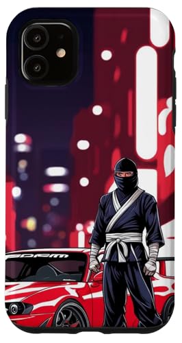 iPhone 11 JDM race Car ninja Japan 90s Drift Tokyo city neon drifting Case