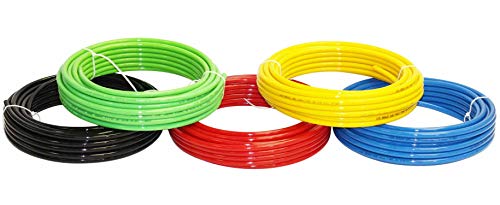 Mytee Products 1/4" Od X 50' Black Sae J844 Nylon Air Brake Tubing Dot Approved | Pneumatic Nylon Air Line Hose For Air Brake System #TOP3