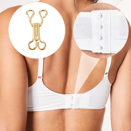 90 Paar Nähhaken und Ösenverschluss Schwarz Silber Gold Metall 3 Größen Haken und Öse zum Annähen für Kleidung Kupferhaken Verschluss für Verschlüsse BH-Haken Ersatz Hosen Röcke Basteln DIY-Projekt