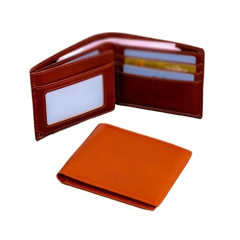 Men's Short Wallet Multiple Card Slots Vintage Top Layer Cowhide Wallets(white-Patch five-pointed star4)2